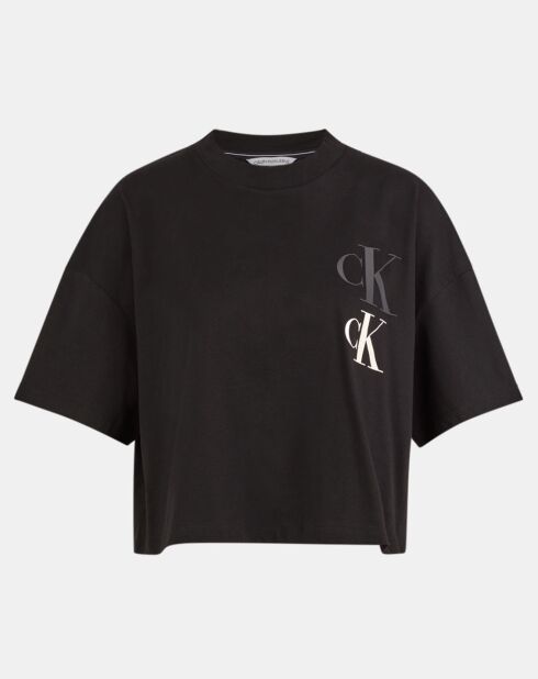 T-Shirt Double Logo Ck noir